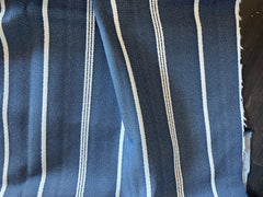 Harbor: Chenille Woven Outdoor Striped Upholstery Fabric by the Yard