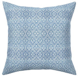 Vintage Faded Indigo Floral Linen Pillow Cover: Available in 10 Sizes - Annabel Bleu