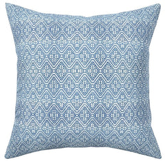 Vintage Faded Indigo Floral Linen Pillow Cover: Available in 10 Sizes