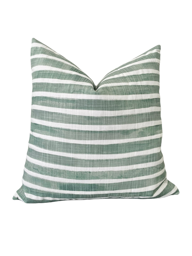 Nehimba Safari Collection: Sage Green & White Decorative Pillow
