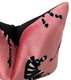 Pink Zebra Cut Velvet Pillow Cover - Annabel Bleu