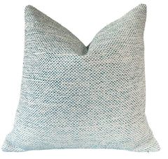 Aqua Woven Outdoor Pillow Cover / Tropical Pillow Cover / Patio Pillow / Outdoor Cushion / Patio Decor / Coastal Pillow Cover