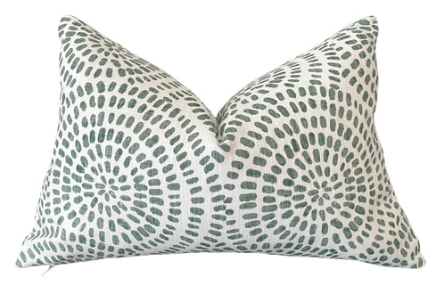Nehimba Safari Collection: Sage Green & White Decorative Pillow Covers - Annabel Bleu