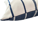 Navy and Ivory Chenille Striped Outdoor Pillow Cover / Nautical Outdoor Pillow cover / Patio Pillow / Porch Pillow Cover / Outdoor 12x18 18x18 20x20 - Annabel Bleu