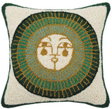 Green Sunshine Wool Hooked Pillow by Justina Blakeney - Annabel Bleu
