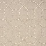 Schumacher “Vento, Natural” Embroidered fabric by the Yard - Annabel Bleu