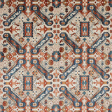Tiraz, Spice: Schumacher Upholstery Velvet Fabric by the yard - Annabel Bleu