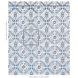 Tiraz, Indigo: Schumacher Upholstery Velvet Fabric by the yard - Annabel Bleu
