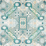 Tiraz, Peacock: Schumacher Upholstery Velvet Fabric by the yard - Annabel Bleu