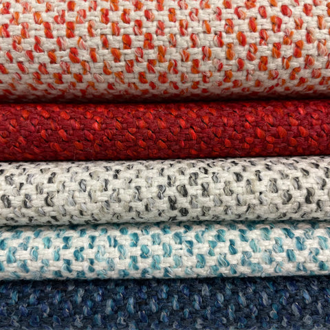 Beckham: Chunky Woven Outdoor Upholstery Fabric by the Yard - Annabel Bleu