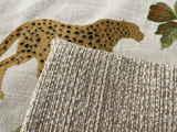 Embroidered Cheetah: Jungle Safari Embroidered Pillow Cover - Annabel Bleu