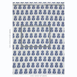 Schumacher Navy Rosenborg Hand Print Linen Fabric by the Yard - Annabel Bleu