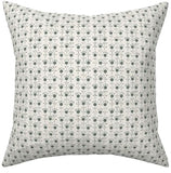 Sage + Cream Calico Block Printed Linen Pillow Cover: Available in 10 Sizes - Annabel Bleu