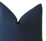 Ivory Sunbrella Outdoor Pillow cover / Sunbrella Solids - Annabel Bleu